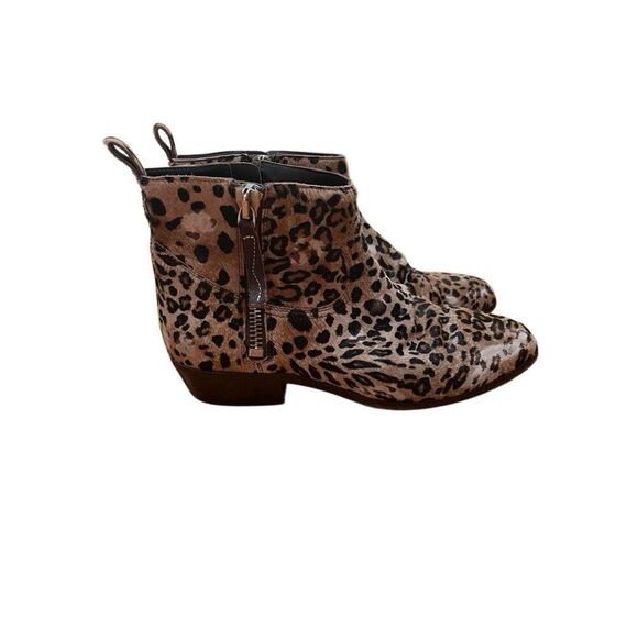 Golden Goose Viand Leopard Pony Hair Double Zip Ankle Bootie Eu 40 US 10 - Picture 12 of 15